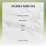 Sundarban Scented Incense Sticks Scent Pyramid. Bergamot > Sage > Mint.