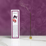 Back of Black Love Scented Incense Sticks box with Holder