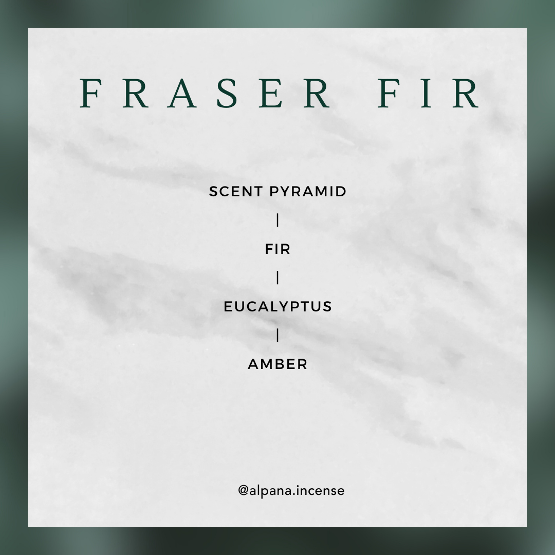 Fraser Fir Scented Incense Sticks Scent Notes. Fir > Eucalyptus > Amber.