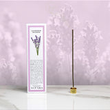 Back of Lavender Scented Incense Sticks box with Holder