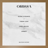 Orissa Scented Incense Sticks Scent Notes. Tabak Leaf > Oud, Spices > Amber.