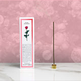 Back of Rose Scented Incense Sticks box with Holder